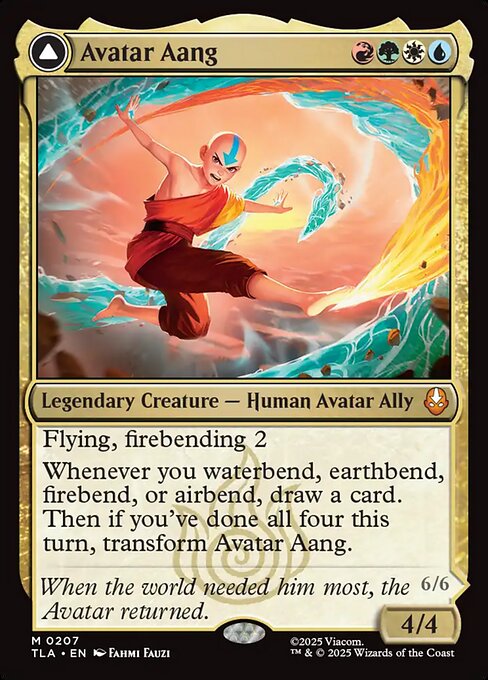 Avatar Aang commander card